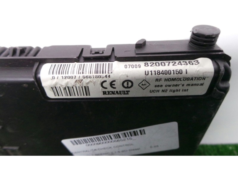 Recambio de centralita check control para renault scenic ii 1.5 dci diesel referencia OEM IAM U118400150I-8200724363-UCHN2 UCHN2