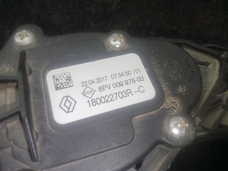 Recambio de potenciometro pedal para dacia duster (hs_) 1.5 dci (hsmc) referencia OEM IAM 180022703RC - 6PV00997803 HELLA 