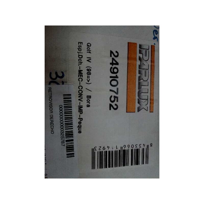 Recambio de retrovisor derecho para volkswagen golf iv berlina (1j1) referencia OEM IAM 24910752  SIN USAR