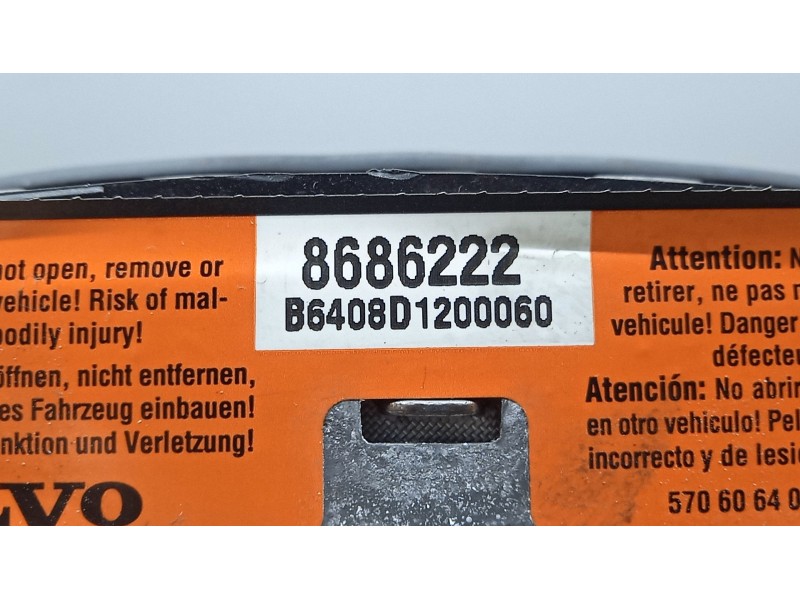 Recambio de airbag delantero izquierdo para volvo s60 i (384) d5 referencia OEM IAM 8686222 - B6408D1200060  