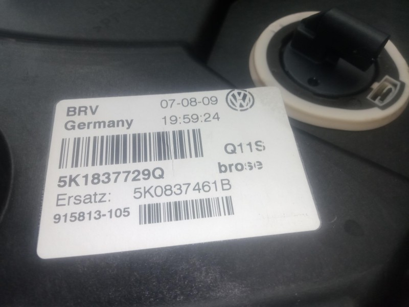 Recambio de elevalunas delantero izquierdo para volkswagen golf vi (5k1) 1.6 tdi referencia OEM IAM 5K1837729Q - 5K0837461B BROS