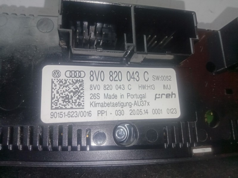 Recambio de mando climatizador para audi a3 limousine (8vs, 8vm) 1.4 tsi referencia OEM IAM 8V0820043C - 901516230016  