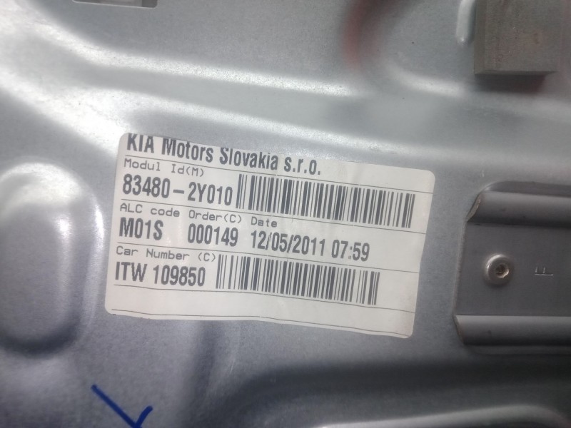 Recambio de elevalunas trasero derecho para hyundai ix35 (lm, el, elh) 1.7 crdi referencia OEM IAM 834802Y010  