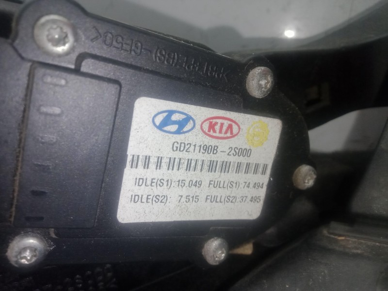 Recambio de potenciometro pedal para hyundai ix35 (lm, el, elh) 1.7 crdi referencia OEM IAM GD21190B2S000 - DH327272S000  
