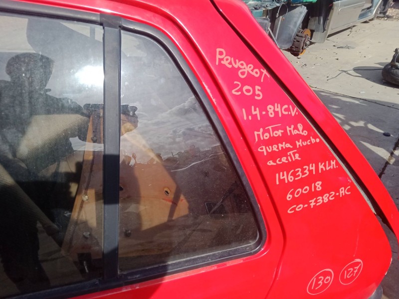 Recambio de luna custodia trasera derecha para peugeot 205 ii (20a/c) 1.4 referencia OEM IAM   