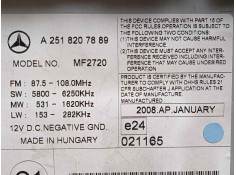 Recambio de sistema audio / radio cd para mercedes-benz clase r (w251) 3.0 cdi cat referencia OEM IAM A2518207889-MF2720   2