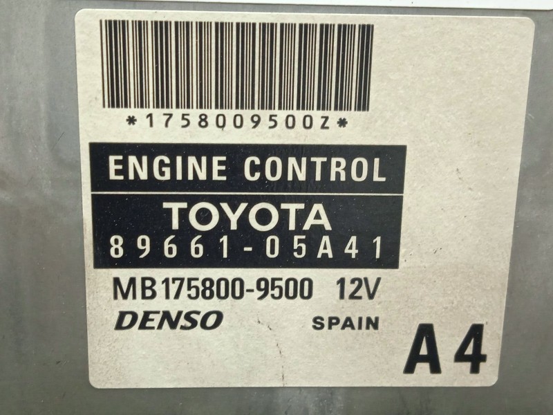 Recambio de centralita motor uce para toyota avensis (_t25_) 2.0 d-4d (adt250_) referencia OEM IAM 8966105A41 - MB1758009500 A4 