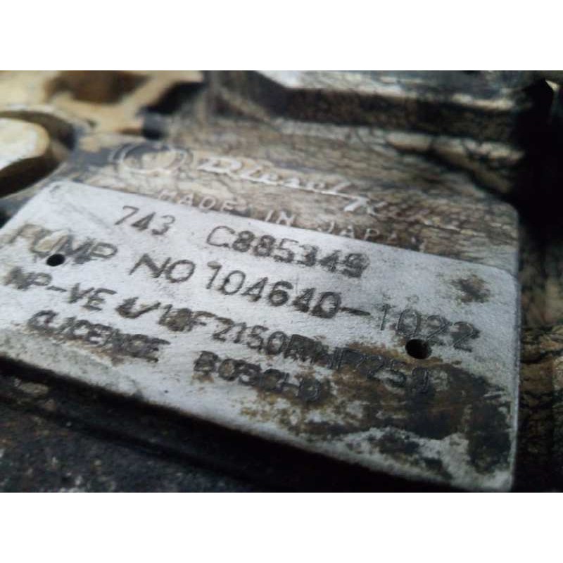 Recambio de bomba inyeccion para isuzu gemini referencia OEM IAM 743C885349-1046401022  