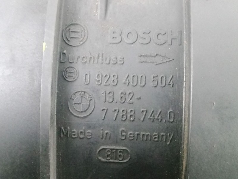Recambio de caudalimetro para bmw 3 touring (e46) 320 d referencia OEM IAM 0928400504 - 77887440 4.PINES BOSCH