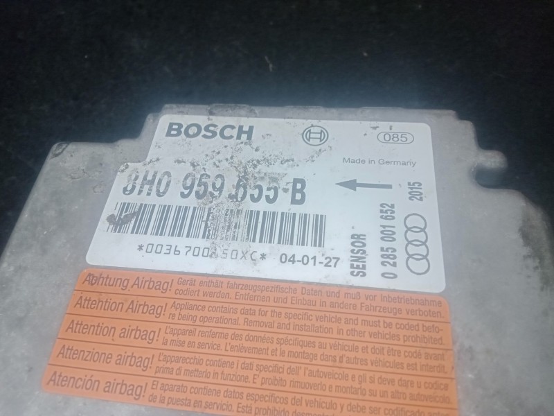 Recambio de centralita airbag para audi a4 b6 descapotable (8h7) 2.5 tdi referencia OEM IAM 8H0959655B - 0285001652 BOSCH 