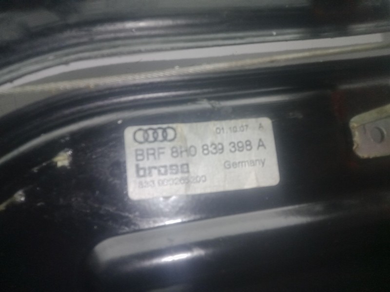 Recambio de elevalunas trasero derecho para audi a4 b6 descapotable (8h7) 2.5 tdi referencia OEM IAM 8H0839398A BROSE 