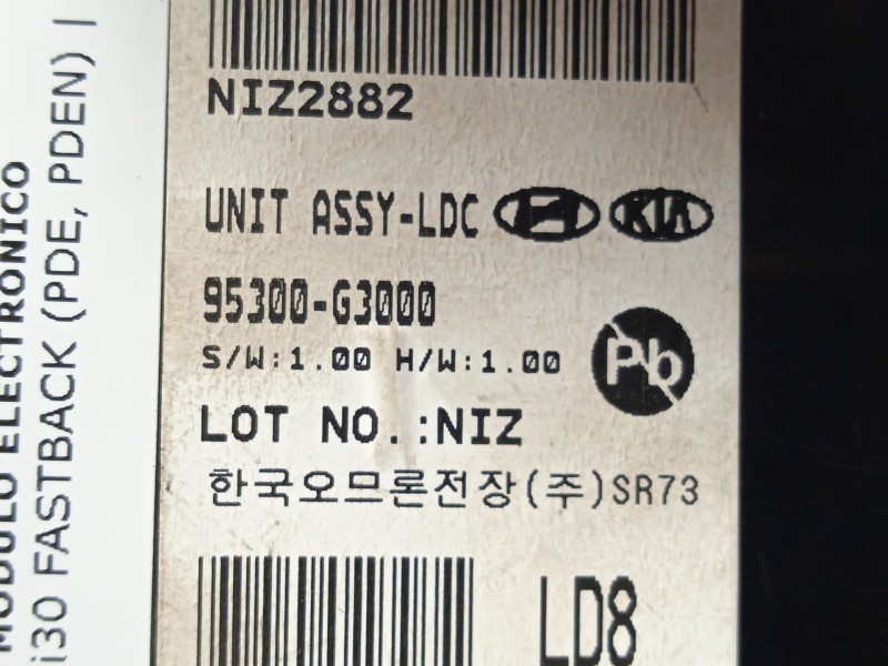 Recambio de modulo electronico para hyundai i30 fastback (pde, pden) 2.0 n referencia OEM IAM 95300G3000  