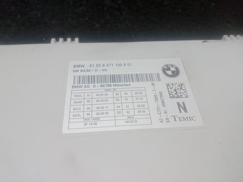 Recambio de modulo electronico para bmw 4 descapotable (f33, f83) 420 d referencia OEM IAM 61359371130901 - A2C7317030700 - 0085