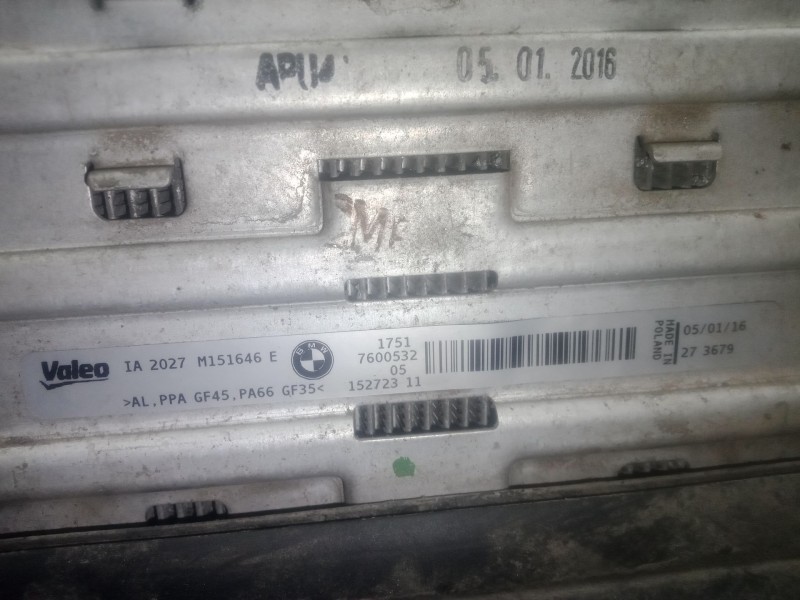 Recambio de intercooler para bmw 4 descapotable (f33, f83) 420 d referencia OEM IAM M151646E VALEO 