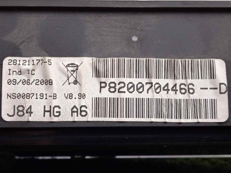 Recambio de cuadro instrumentos para renault scenic ii 1.9 dci diesel fap referencia OEM IAM 8200704466-8200704466D  