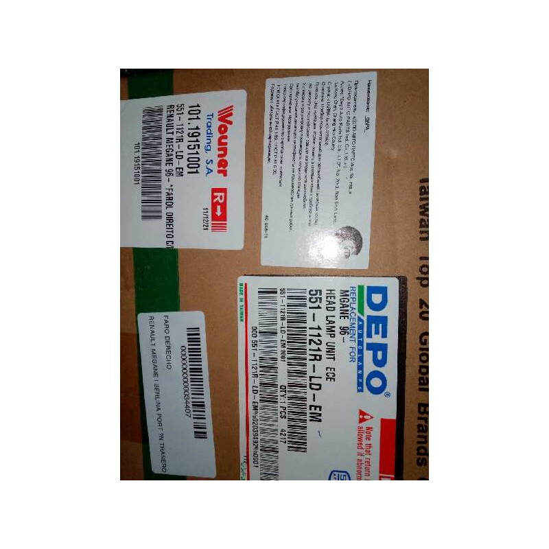 Recambio de faro derecho para renault megane i berlina hatchback (ba0) referencia OEM IAM 11805522 A0. - SIN USAR