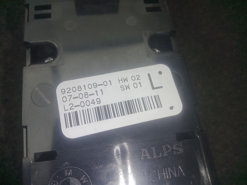 Recambio de mando elevalunas delantero izquierdo para bmw 1 (f20) 116 d referencia OEM IAM 920810901 - 728383206 ALPS 