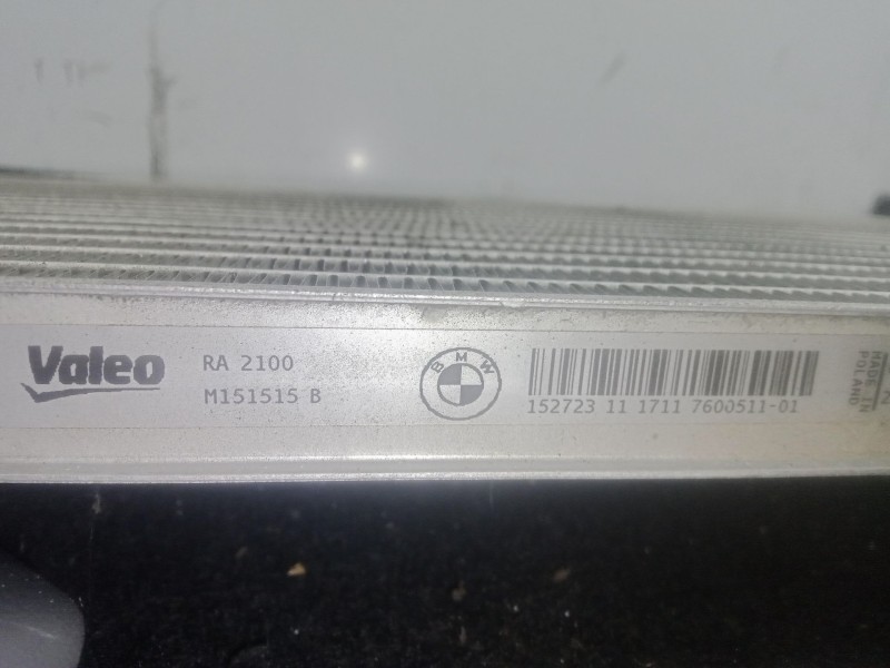 Recambio de radiador agua para bmw 1 (f20) 116 d referencia OEM IAM RA2100 - 1711760051101 - 760051101 VALEO 