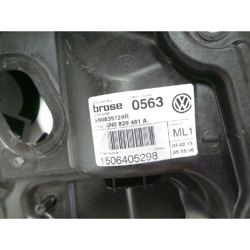 Recambio de elevalunas trasero izquierdo para volkswagen tiguan (5n2) 2.0 tdi referencia OEM IAM 5N0839461A-5N0839729R  BROSE