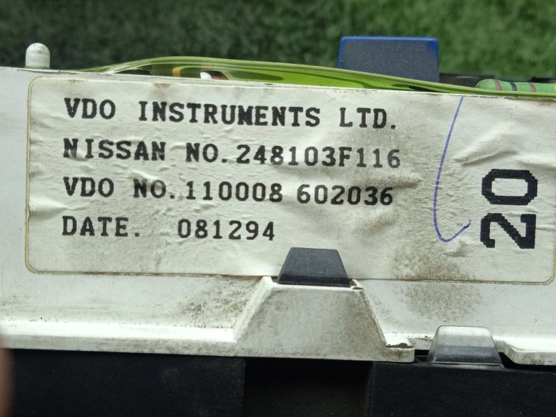 Recambio de cuadro instrumentos para nissan primera (p10) 2.0 i referencia OEM IAM 248103F116 - 110008602036  VDO