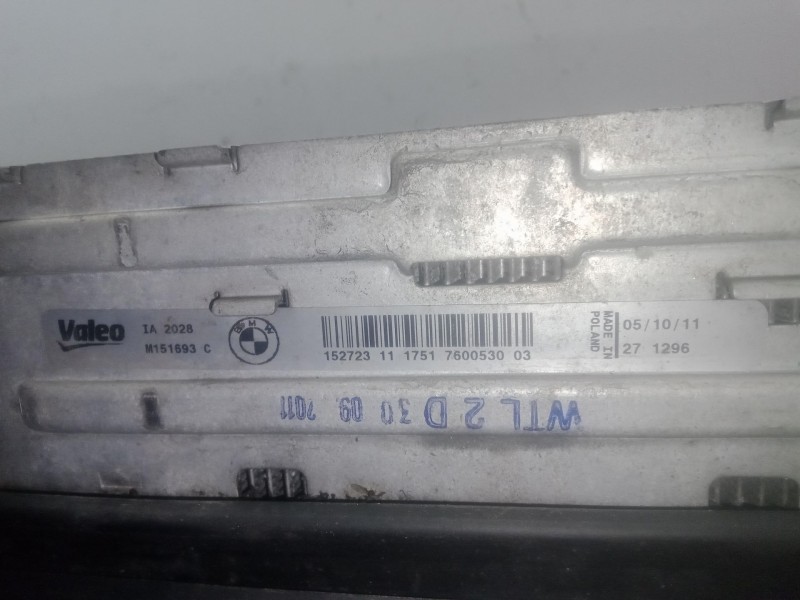 Recambio de intercooler para bmw 1 (f20) 116 d referencia OEM IAM IA2028 - 1751760053003 - 760053003 VALEO 
