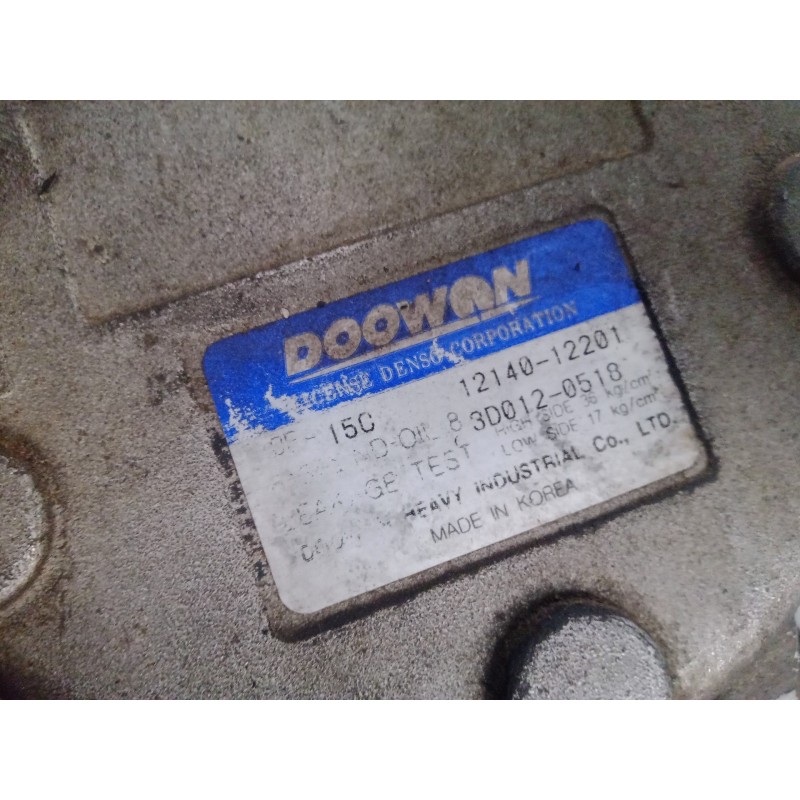 Recambio de compresor aire acondicionado para kia rio 1.5 cat referencia OEM IAM 1214012201-3D0120518 DENSO 