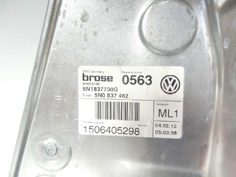 Recambio de elevalunas delantero derecho para volkswagen tiguan (5n2) 2.0 tdi referencia OEM IAM 5N0837462-5N1837730G  BROSE