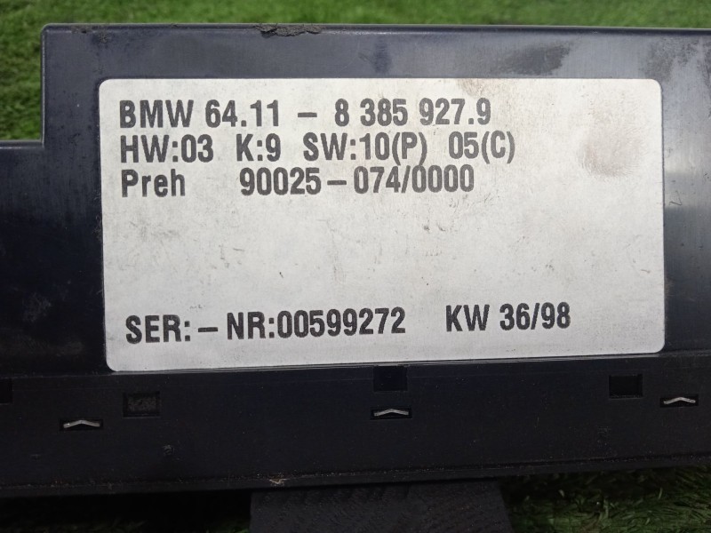 Recambio de mando climatizador para bmw 5 (e39) 525 tds referencia OEM IAM 83859279 - 00599272 3.CONECTORES 