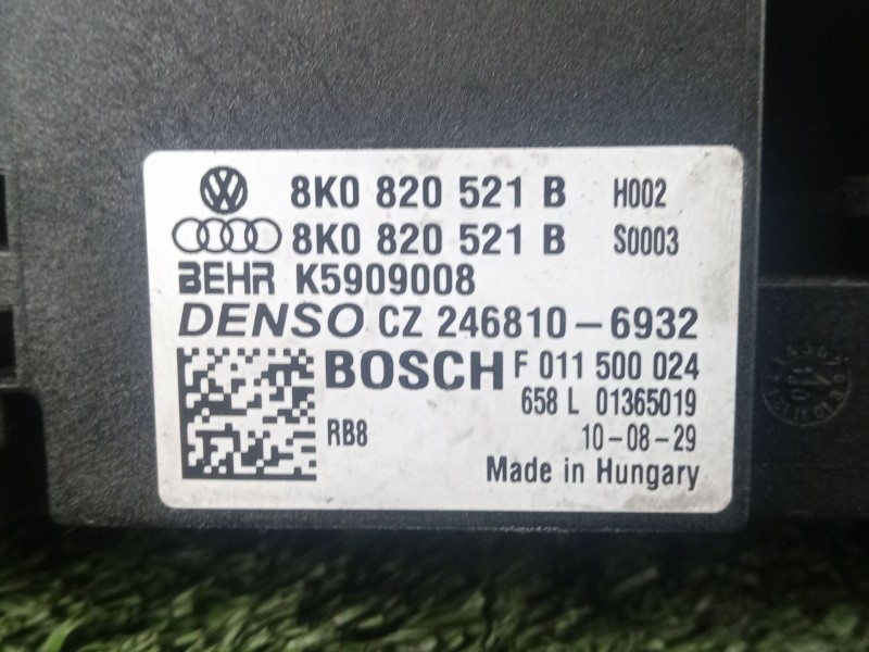 Recambio de resistencia calefaccion para audi q5 (8rb) 2.0 tdi quattro referencia OEM IAM 8K0820521B - K5909008 - 246810  BOSCH