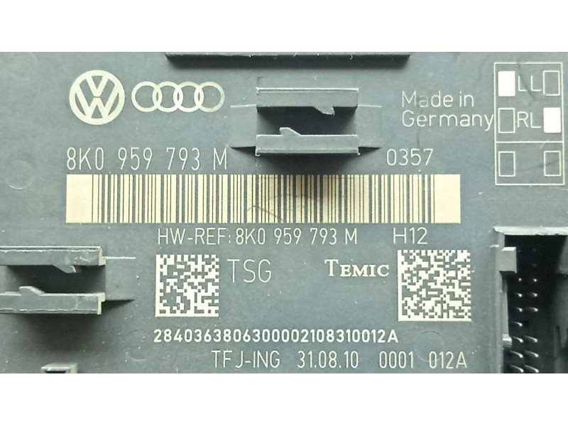 Recambio de centralita cierre para audi q5 (8rb) 2.0 tdi quattro referencia OEM IAM 8K0959793M  TEMIC