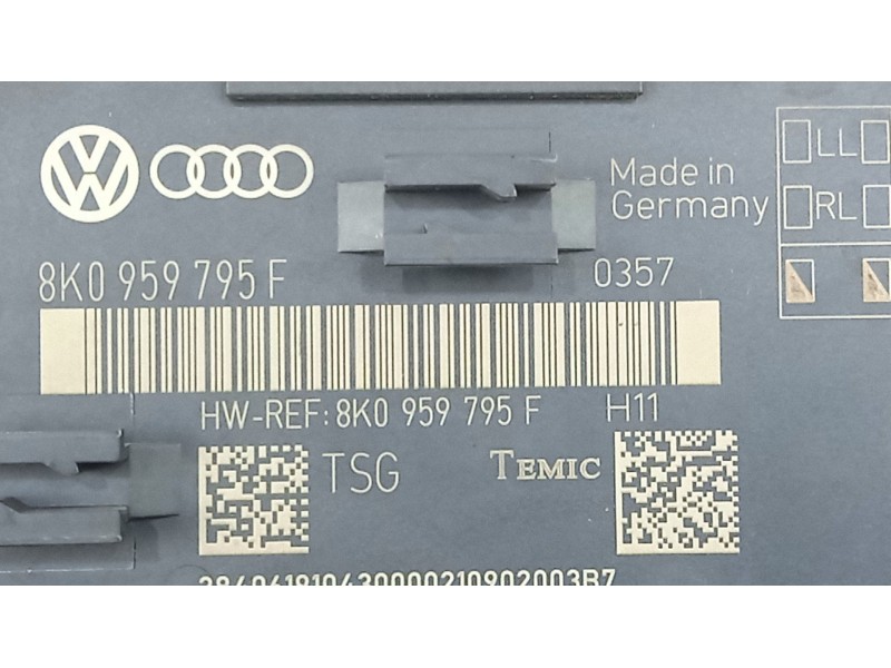 Recambio de centralita cierre para audi q5 (8rb) 2.0 tdi quattro referencia OEM IAM 8K0959795F - 8K0959795F  TEMIC