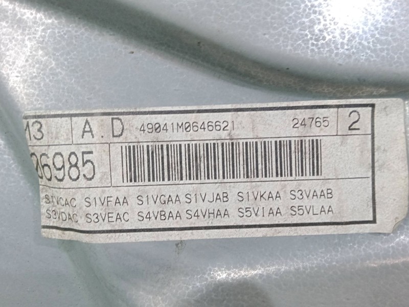 Recambio de elevalunas delantero derecho para seat leon (1m1) 1.9 tdi referencia OEM IAM 1M0646621 - 49041M064662  