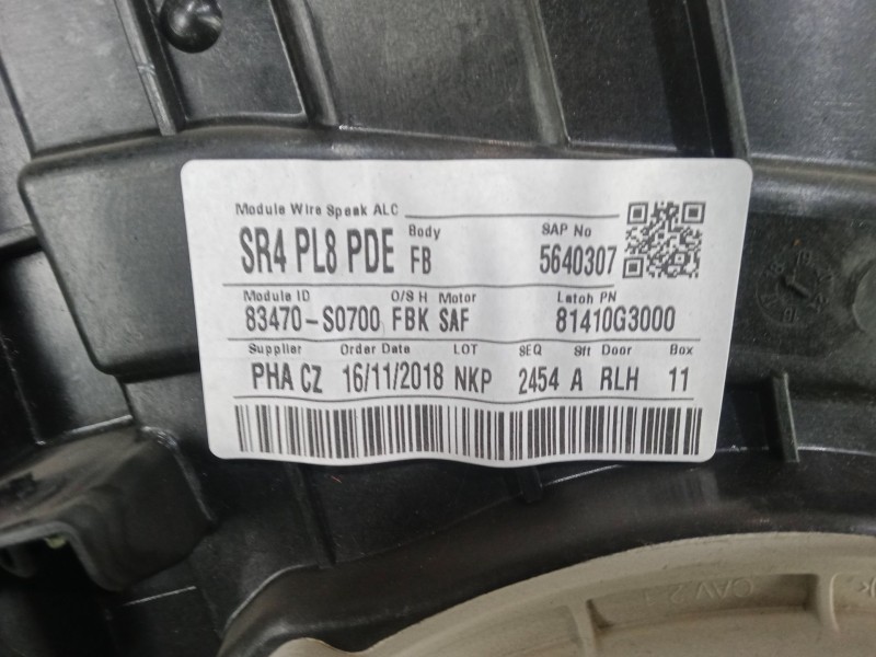 Recambio de elevalunas trasero izquierdo para hyundai i30 fastback (pde, pden) 2.0 n referencia OEM IAM 83470S0700 - SR4PL8PDE  
