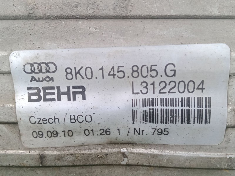Recambio de intercooler para audi q5 (8rb) 2.0 tdi quattro referencia OEM IAM 8K0145805G - L3122004 L660X145X65 BEHR