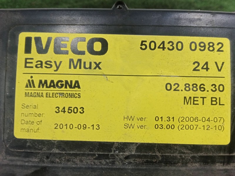 Recambio de centralita motor uce para iveco eurocargo 100e18 e5 referencia OEM IAM 504300982 - 0288630  