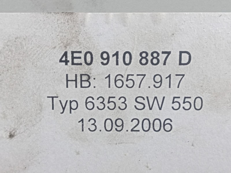 Recambio de sistema dvd para audi a6 c6 (4f2) 3.0 tdi quattro referencia OEM IAM 4E0910887D  