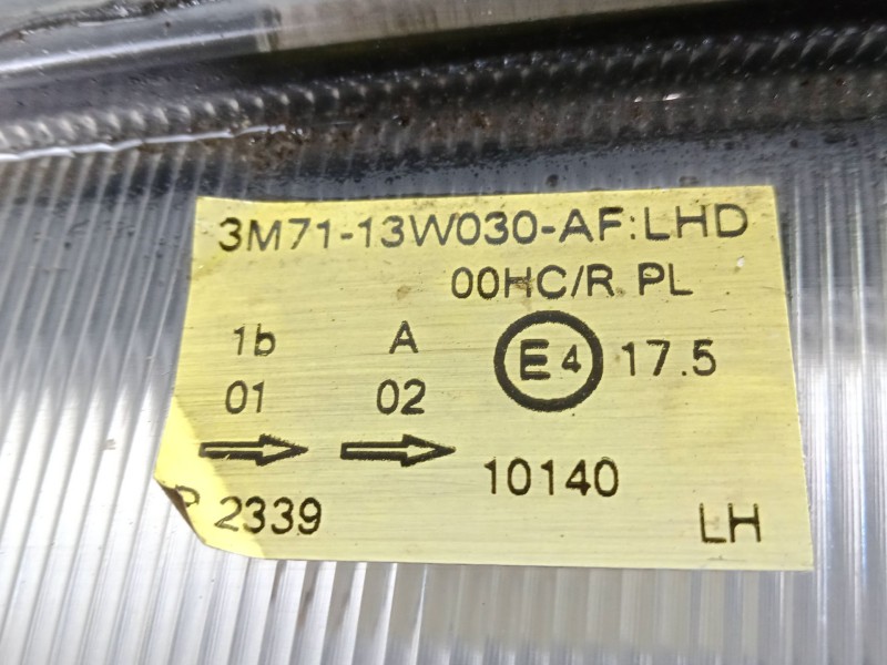Recambio de faro izquierdo para mazda 2 (dy) 1.4 referencia OEM IAM 3M7113W030AF  