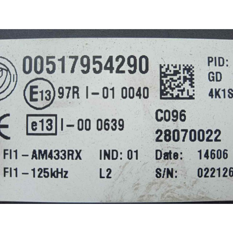 Recambio de caja reles / fusibles para fiat grande punto (199) 1.4 referencia OEM IAM 51795429-00517954290-28070022 DELPHI 