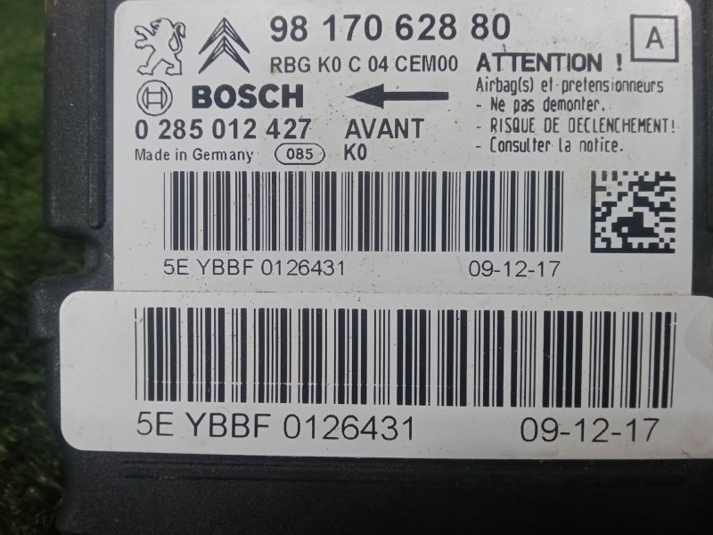 Recambio de centralita airbag para peugeot expert furgoneta (v_) 1.6 bluehdi 95 referencia OEM IAM 9817062880 - 0285012427  BOSC