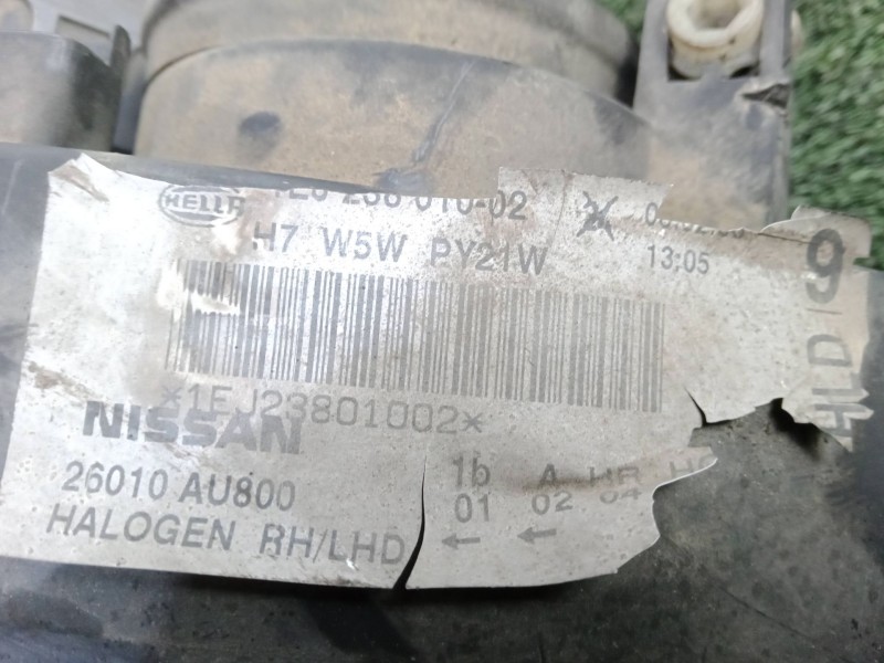 Recambio de faro derecho para nissan primera hatchback (p12) 1.6 referencia OEM IAM 1EJ23801002 - 26010 HALOGENO - H7 HELLA
