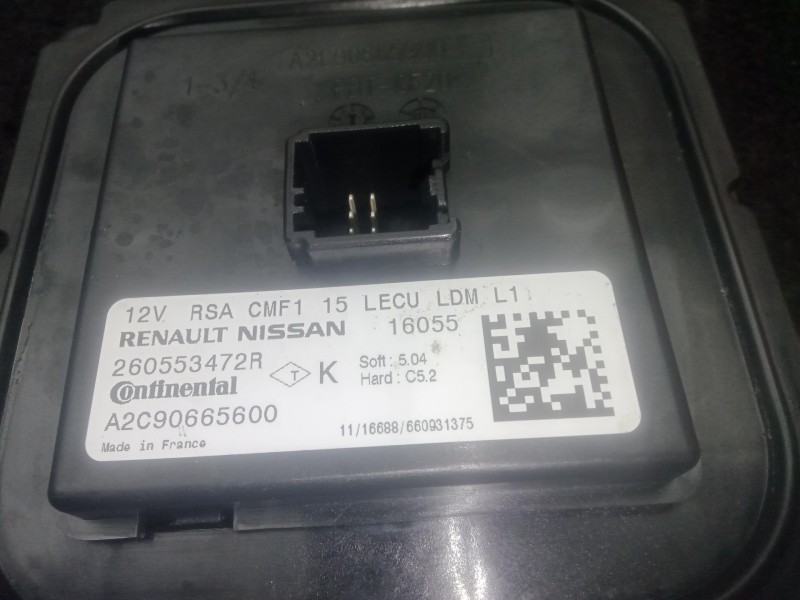 Recambio de centralita faros xenon para renault megane iv hatchback (b9a/m/n_) 1.2 tce 130 (b9mr) referencia OEM IAM 260553472R 