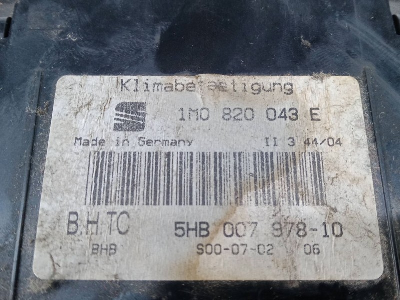 Recambio de mando climatizador para seat leon (1m1) 1.9 tdi referencia OEM IAM 1M0820043E - 5HB00797810  