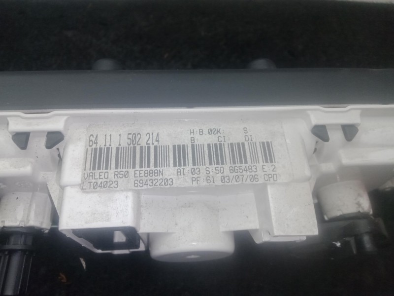 Recambio de mando calefaccion / aire acondicionado para mini mini (r50, r53) one referencia OEM IAM 64111502214 - 69432203 - 150