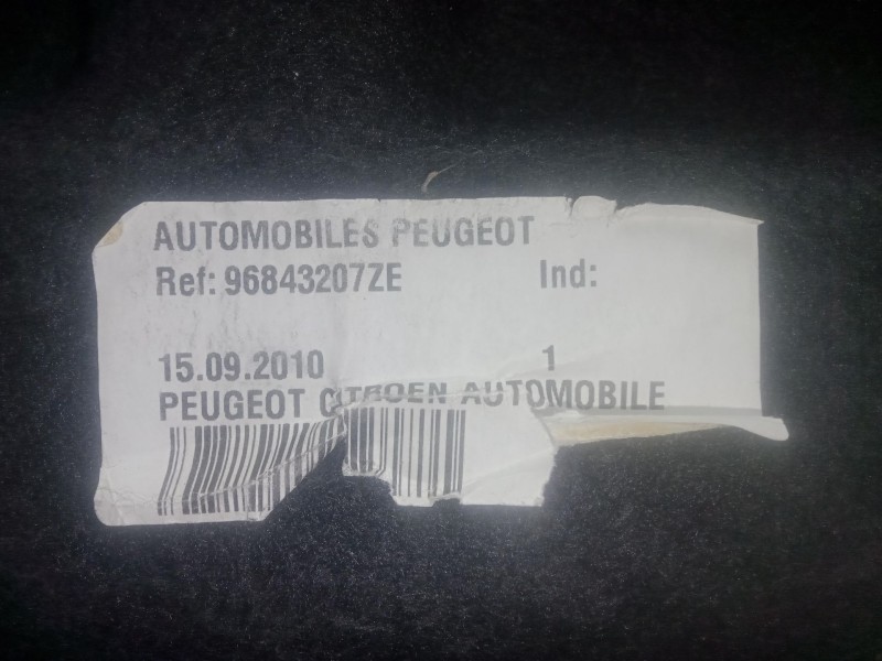 Recambio de bandeja trasera para peugeot 3008 i monospace (0u_) 2.0 hdi 150 / bluehdi 150 referencia OEM IAM 96843207ZE  