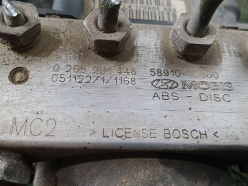 Recambio de abs para hyundai getz (tb) 1.5 crdi referencia OEM IAM 0265231448 - 476L4170805085 - 0265800388  BOSCH