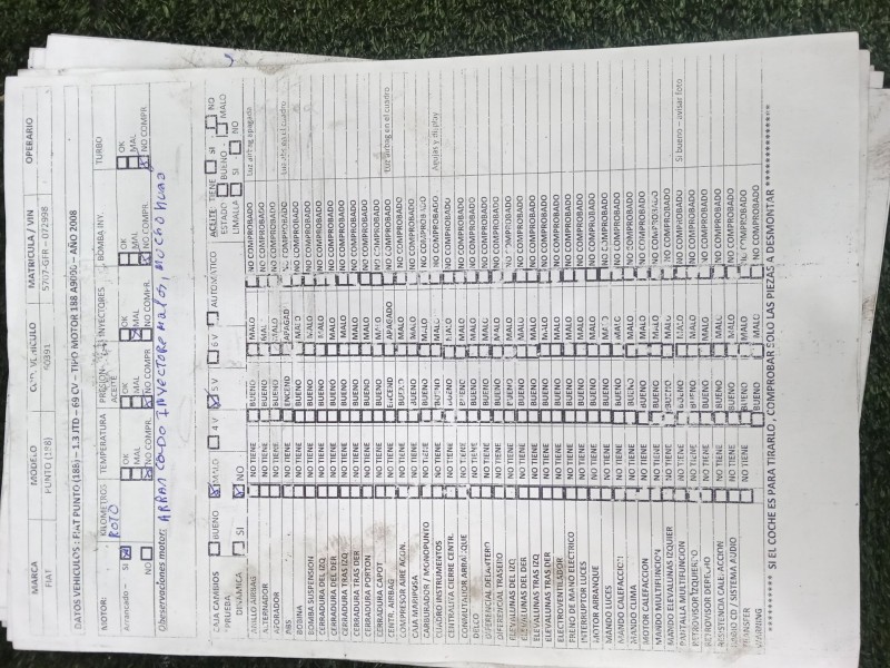 fiat punto furgoneta/hatchback (188_) del año 2008