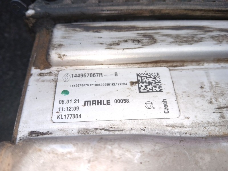 Recambio de intercooler para dacia duster (hm_) 1.5 dci 115 4x4 referencia OEM IAM 144967867R - KL177004 MAHLE 125X165MM