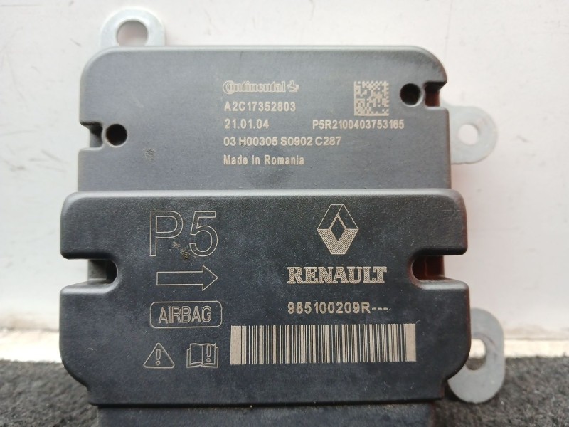 Recambio de centralita airbag para dacia duster (hm_) 1.5 dci 115 4x4 referencia OEM IAM 985100209R - A2C17352803 CONTINENTAL 