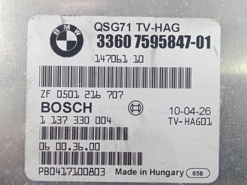 Recambio de centralita cambio automatico para bmw x6 (e71, e72) xdrive 30 d referencia OEM IAM 3360759584701 - 1137330004  BOSCH