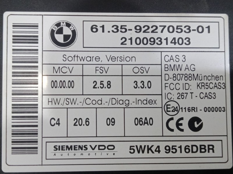 Recambio de modulo electronico para bmw x6 (e71, e72) xdrive 30 d referencia OEM IAM 6135922705301  